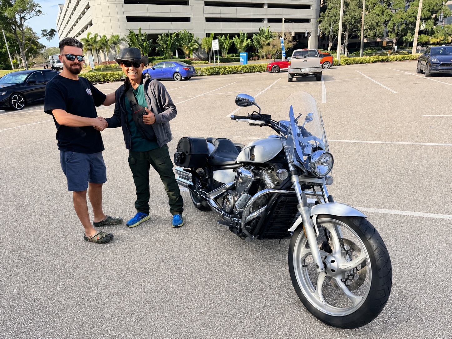 American Cruiser UK customer completing a cruiser motorcycle sale