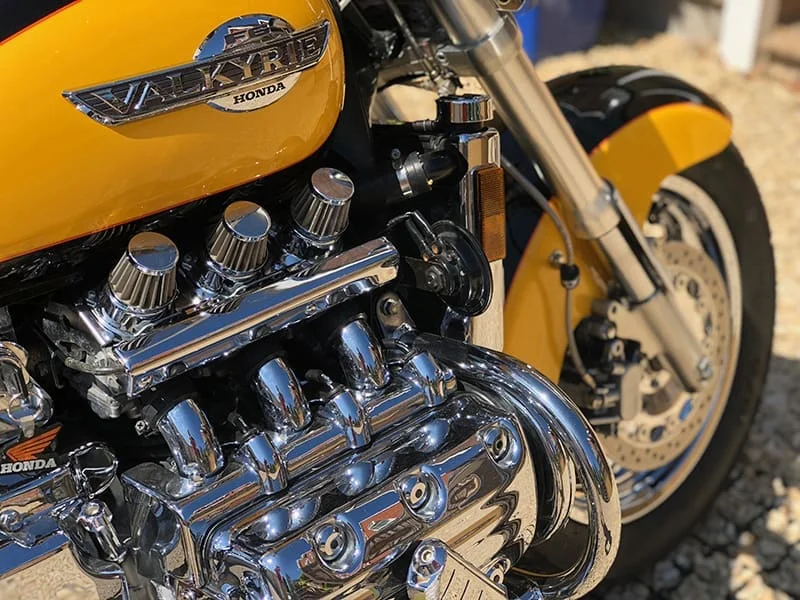 Honda Valkyrie engine and chrome detail
